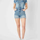 Judy Blue - High Waist Short Sleeve Denim Romper