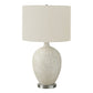 Contemporary Cream Ceramic Table Lamp 28"
