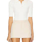 Autumn Cashmere - Pearl Trimmed Polo Top