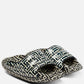 Balmain - Men's Quilted Leather B-it Monogram Sandals