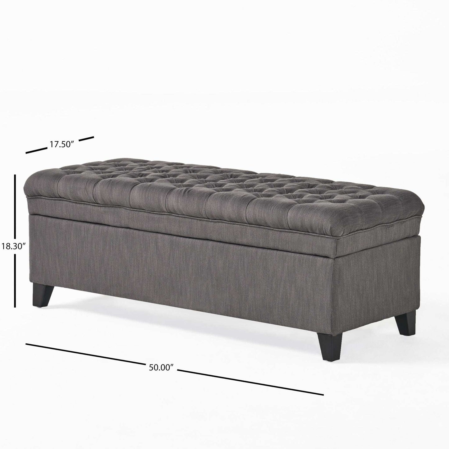 Juliana Storage Ottoman With Birch Legs