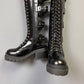 Jeffrey Campbell - Women's Tank Girl Back Buckle Cut Out Lace Up Chunky Heeled Boot Combat