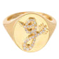 Adina Reyter - Women's Diamond Arrow Initial Signet Ring - G