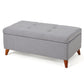Kinetics Upholstered Storage Ottoman With Lift-Top And Button Tufted Seat - Light Gray
