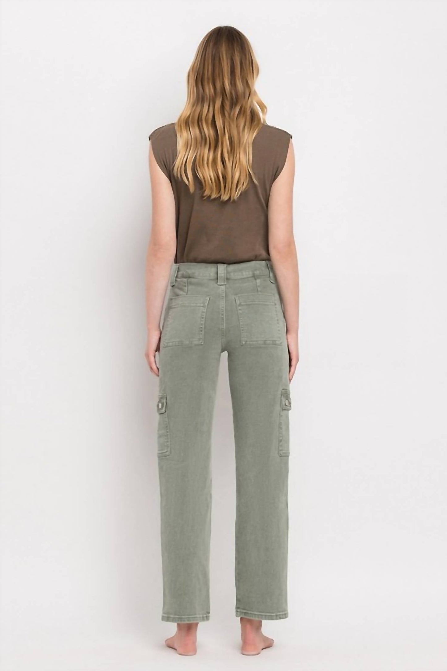 Vervet By Flying Monkey - High Rise Cargo Straight Jeans