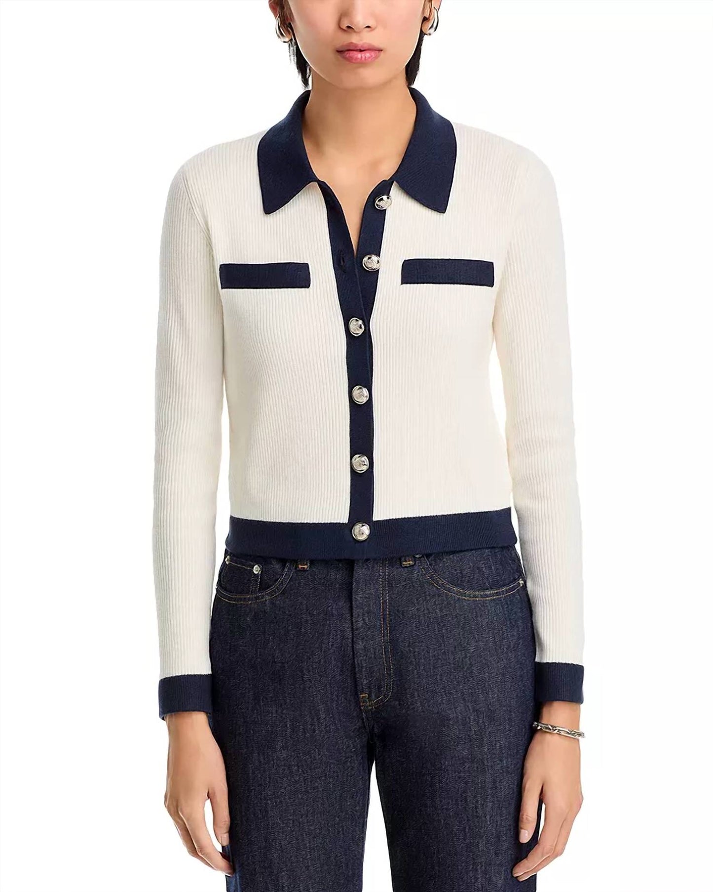 Steve Madden - Ayda Collar Rib Cardigan