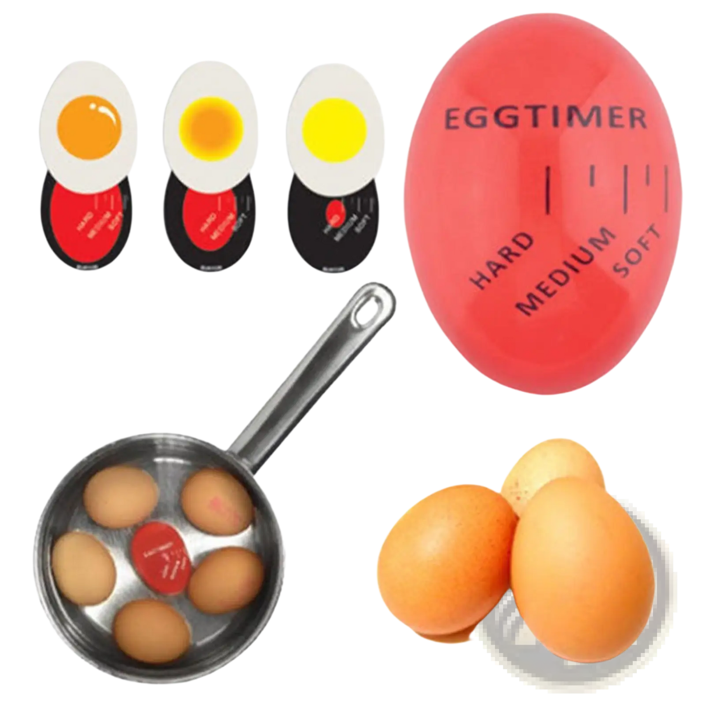 Egg Timer Color Changing Soft Medium Hard Boiled Tool