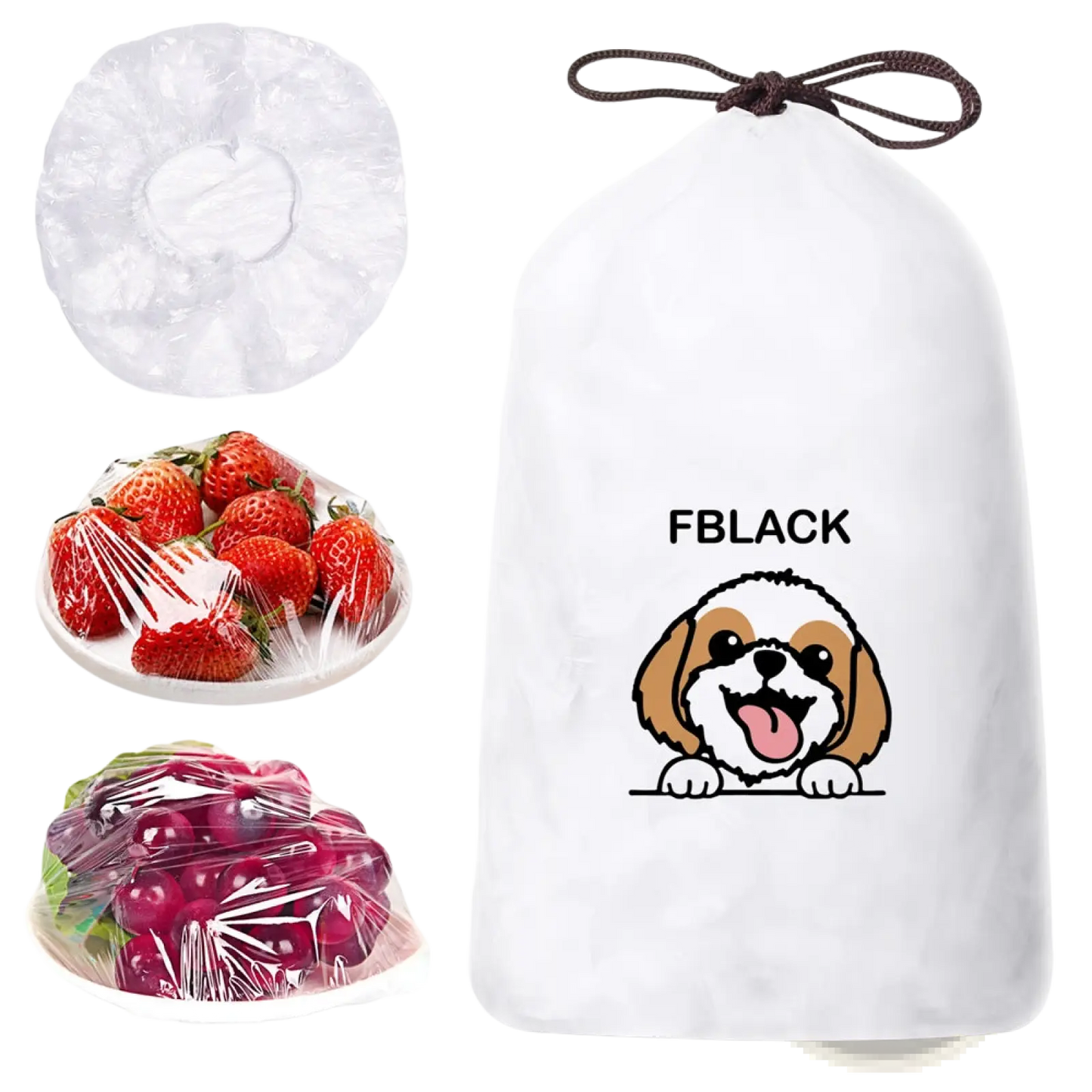 Elastic Food Storage Covers 100pcs Plastic Bowl Wrap