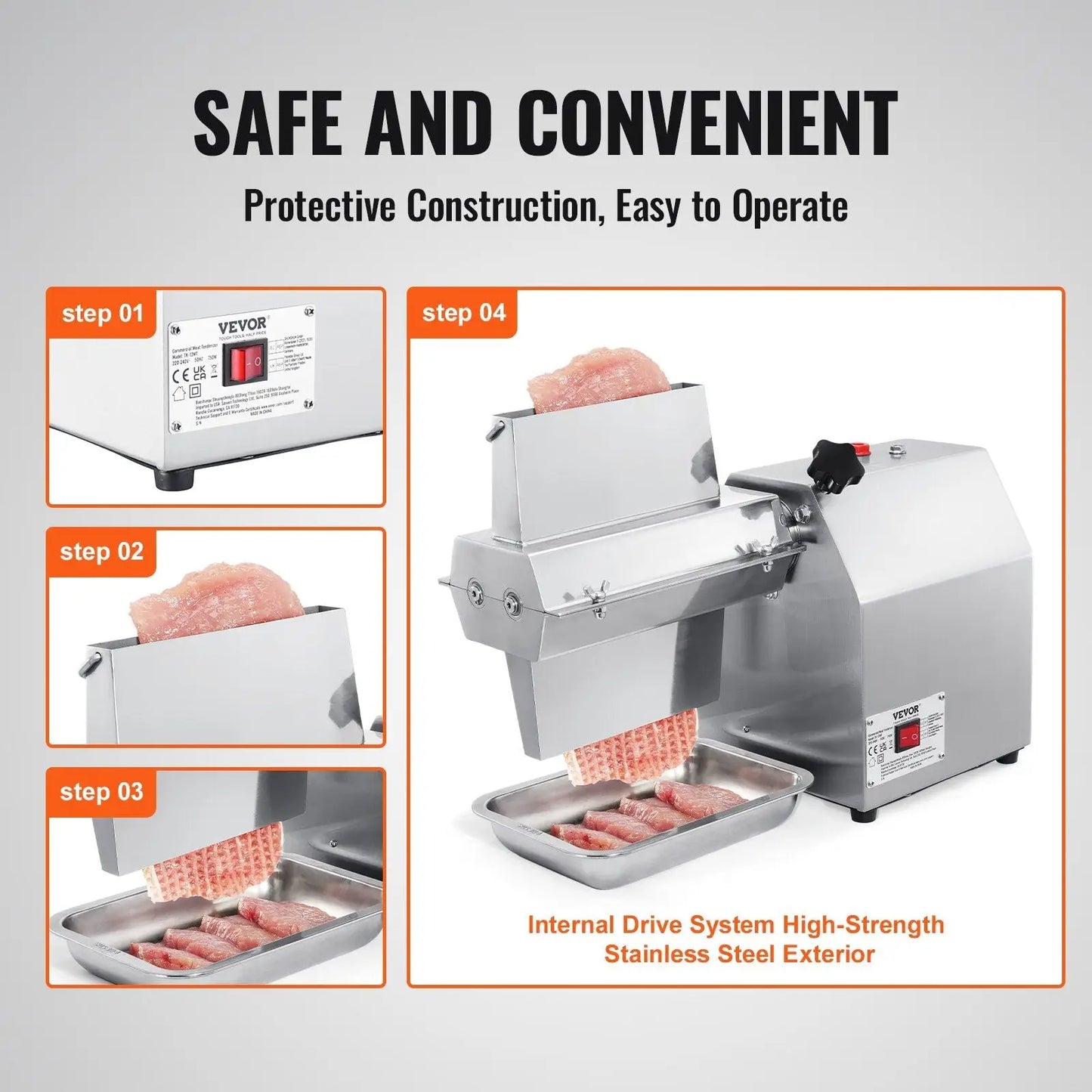 Electric Meat Tenderizer 750w Stainless Steel Machine