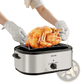 Electric Roaster Oven 24qt with 3 Bin Buffet Server
