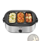 Electric Roaster Oven 24qt with 3 Bin Buffet Server