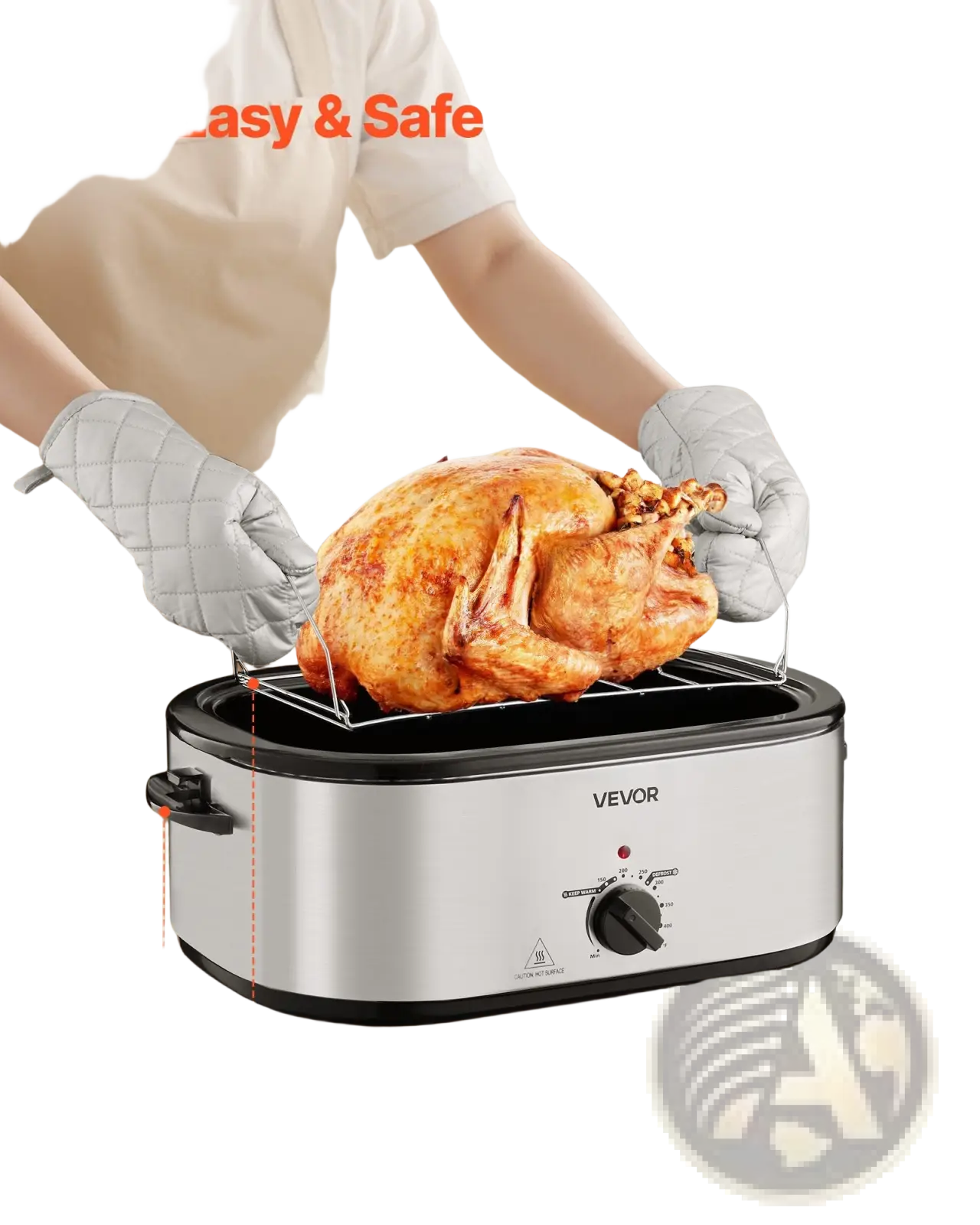Electric Roaster Oven 24qt with 3 Bin Buffet Server