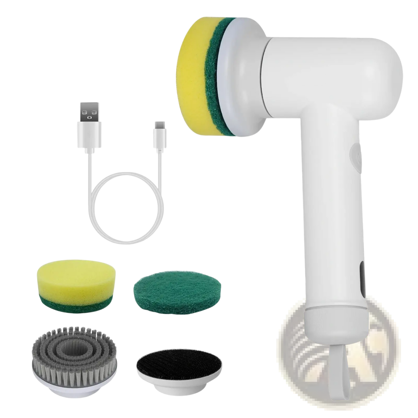 Electric Spin Scrubber Cordless Cleaning Brush with 4 Heads