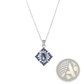 Elegant Blue Zircon Flower Jewelry Set with Titanium Chain