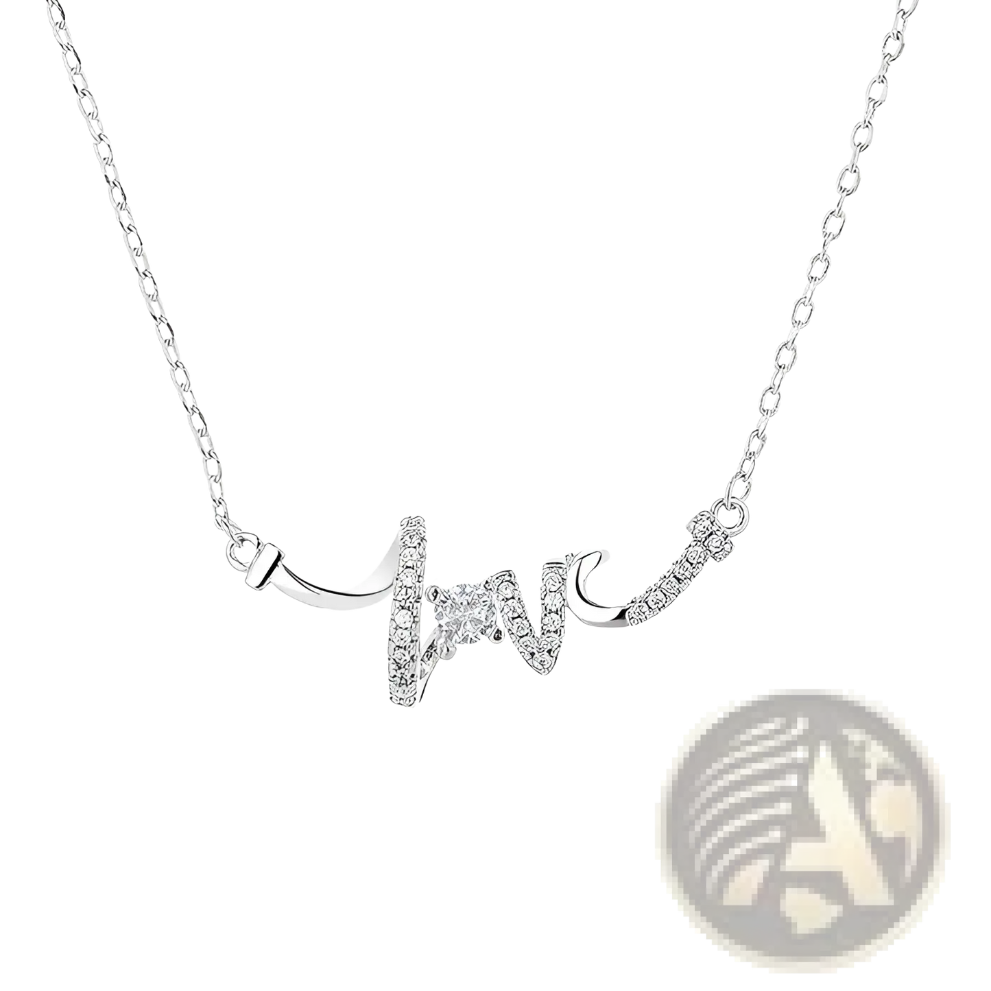 Elegant Cursive Love Pendant Necklace in Gold and Silver