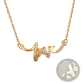 Elegant Cursive Love Pendant Necklace in Gold and Silver