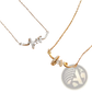 Elegant Cursive Love Pendant Necklace in Gold and Silver