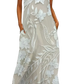 Elegant Floral Lace Appliqué Sleeveless Maxi Dress