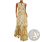 Elegant Floral Lace Appliqué Sleeveless Maxi Dress