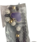Elegant Heart Charm Beaded Elastic Bracelet Set