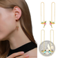 Elegant Hummingbird Crystal Tassel Drop Earrings for Women