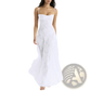 Elegant Lace Embroidery Spaghetti Strap Maxi Dress