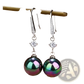 Elegant Pearl and Pave Diamond Drop Earrings