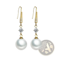 Elegant Pearl and Pave Diamond Drop Earrings