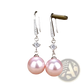 Elegant Pearl and Pave Diamond Drop Earrings