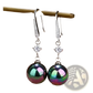 Elegant Pearl and Pave Diamond Drop Earrings