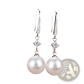Elegant Pearl and Pave Diamond Drop Earrings