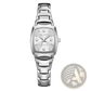 Elegant Rectangular Quartz Watch with Diamond Accents