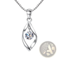 Elegant Zircon Twist Teardrop Pendant Necklace