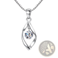 Elegant Zircon Twist Teardrop Pendant Necklace