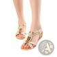 Embellished Korean Wedge Sandals with Woven Details