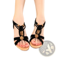 Embellished Korean Wedge Sandals with Woven Details