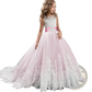 Embellished Lace Tulle Flower Girl Princess Gown