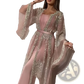 Embellished Lace v Neck Chinese Retro Evening Gown