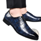 Embossed Stone Pattern Slip on Leather Loafers
