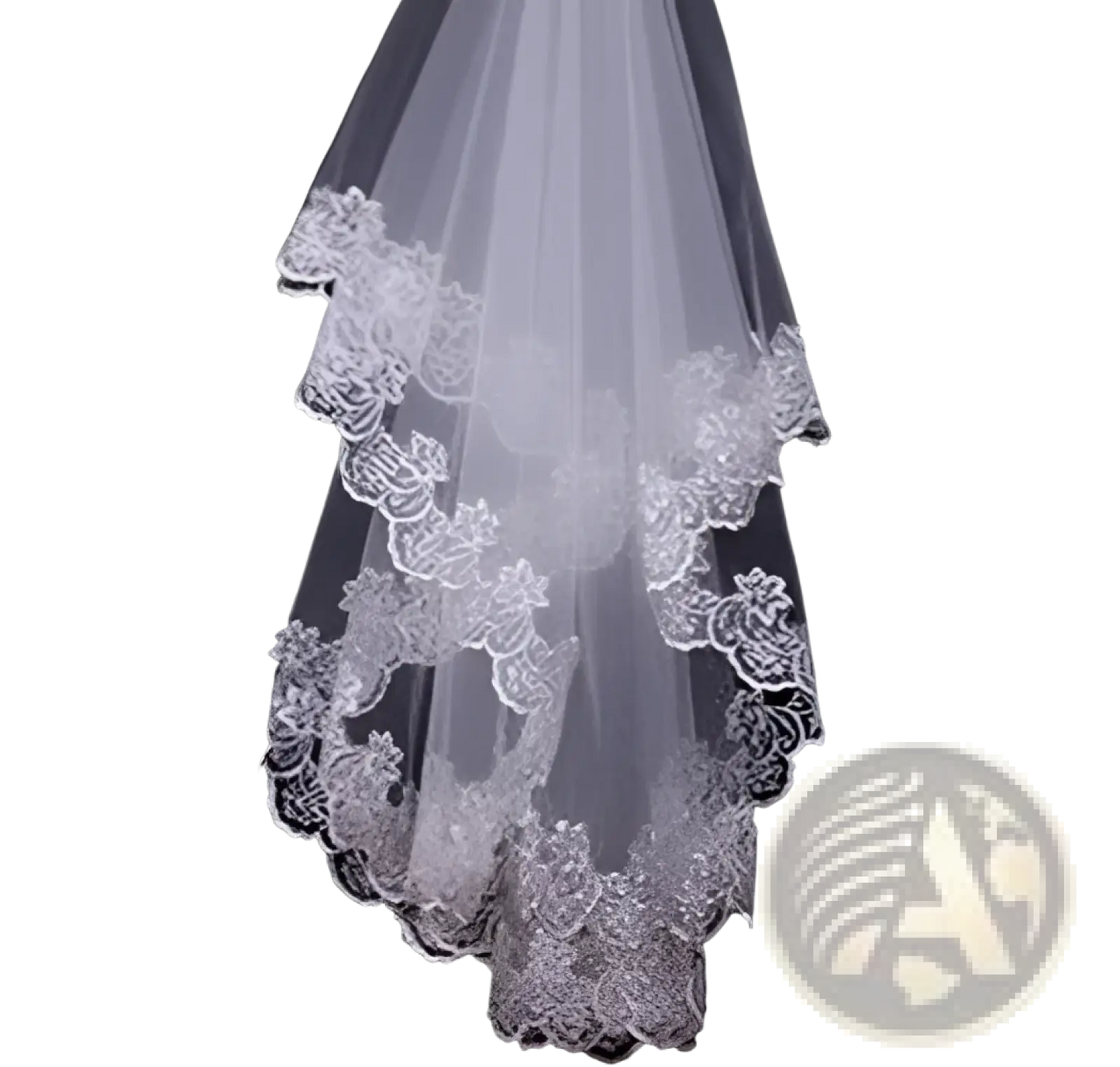 Embroidered Floral Lace Cathedral Wedding Veil