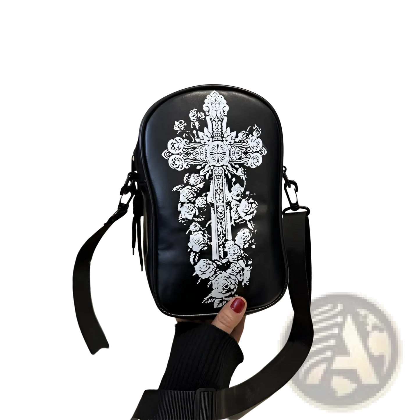 Embroidered Halloween Floral and Pumpkin Crossbody Bags