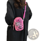 Embroidered Halloween Floral and Pumpkin Crossbody Bags