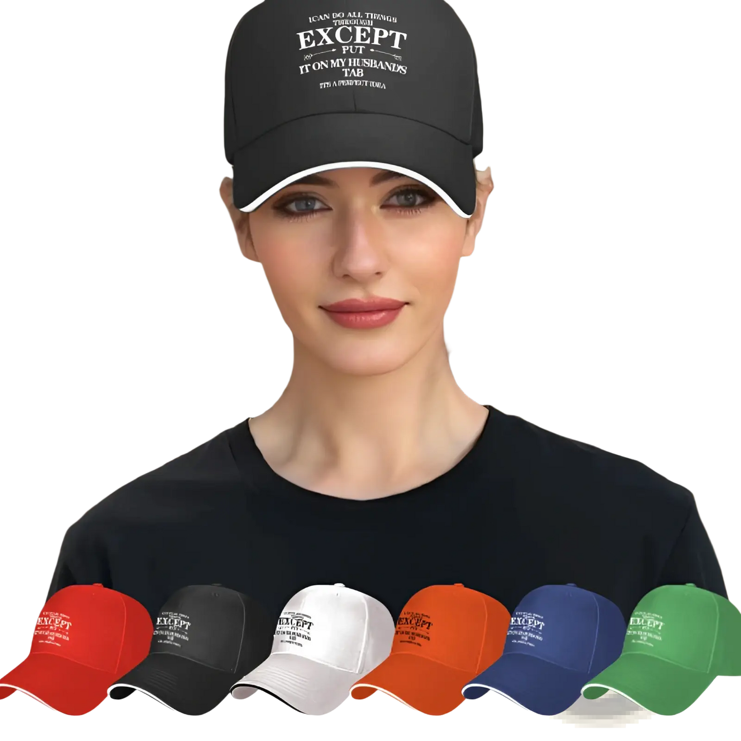 Embroidered Slogan Baseball Cap Sun Hat for Women