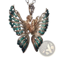 Emerald Angel Wing Butterfly Pendant Necklace