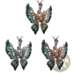 Emerald Angel Wing Butterfly Pendant Necklace