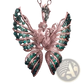Emerald Angel Wing Butterfly Pendant Necklace