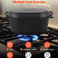 Enameled Cast Iron Dutch Oven 3.5 Qt Black Oval Pot