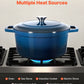 Enameled Cast Iron Dutch Oven 6 Qt Blue Cookware