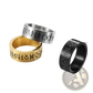 Engraved Runic Titanium Steel Band Ring for Men and Women