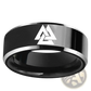 Engraved Valknut Viking Symbol Stainless Steel Band Ring